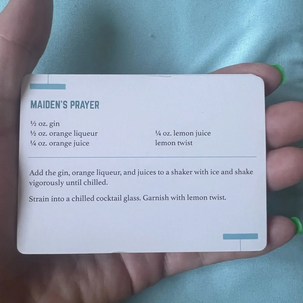 PARAGON Cocktail Recipes Book - Blue and Gold